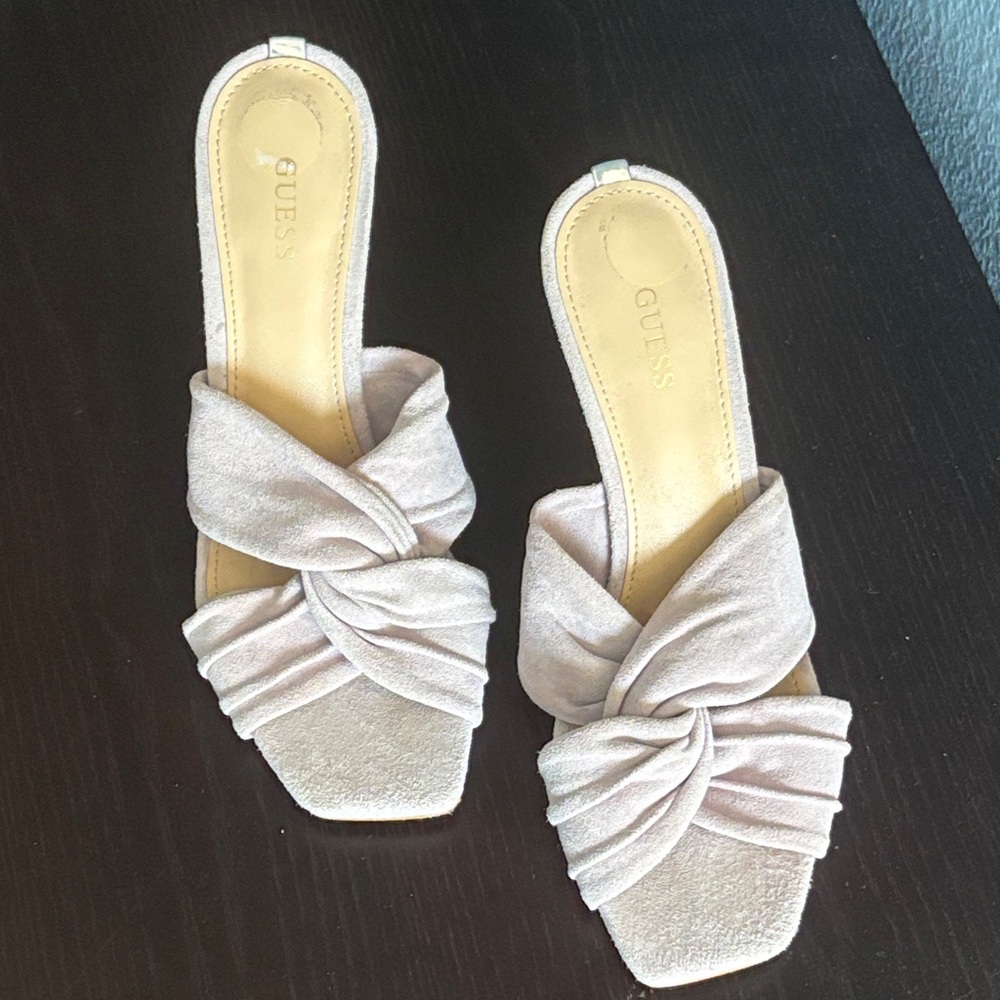 Guess Women's Lilac Knotted Mules 7.5